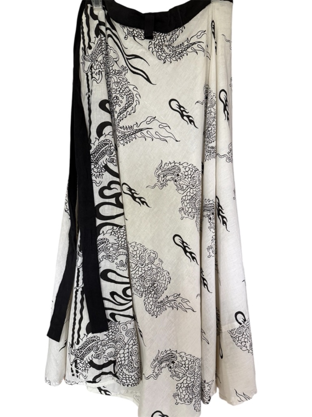 Imports Women’s Wraparound Dragon-Print Maxi Skirt from Witch’s estate sale